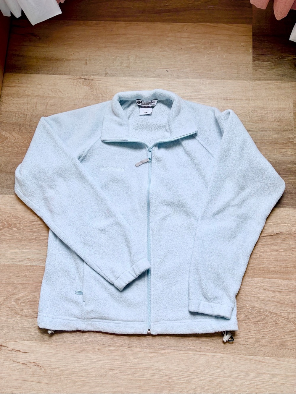 Columbia Pale Blue Full-Zip Fleece Jacket